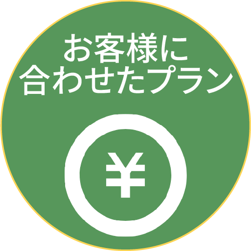 お客様に合わせたプラン